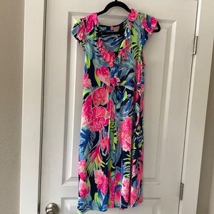 Lily Pulitzer silk tropical dress
